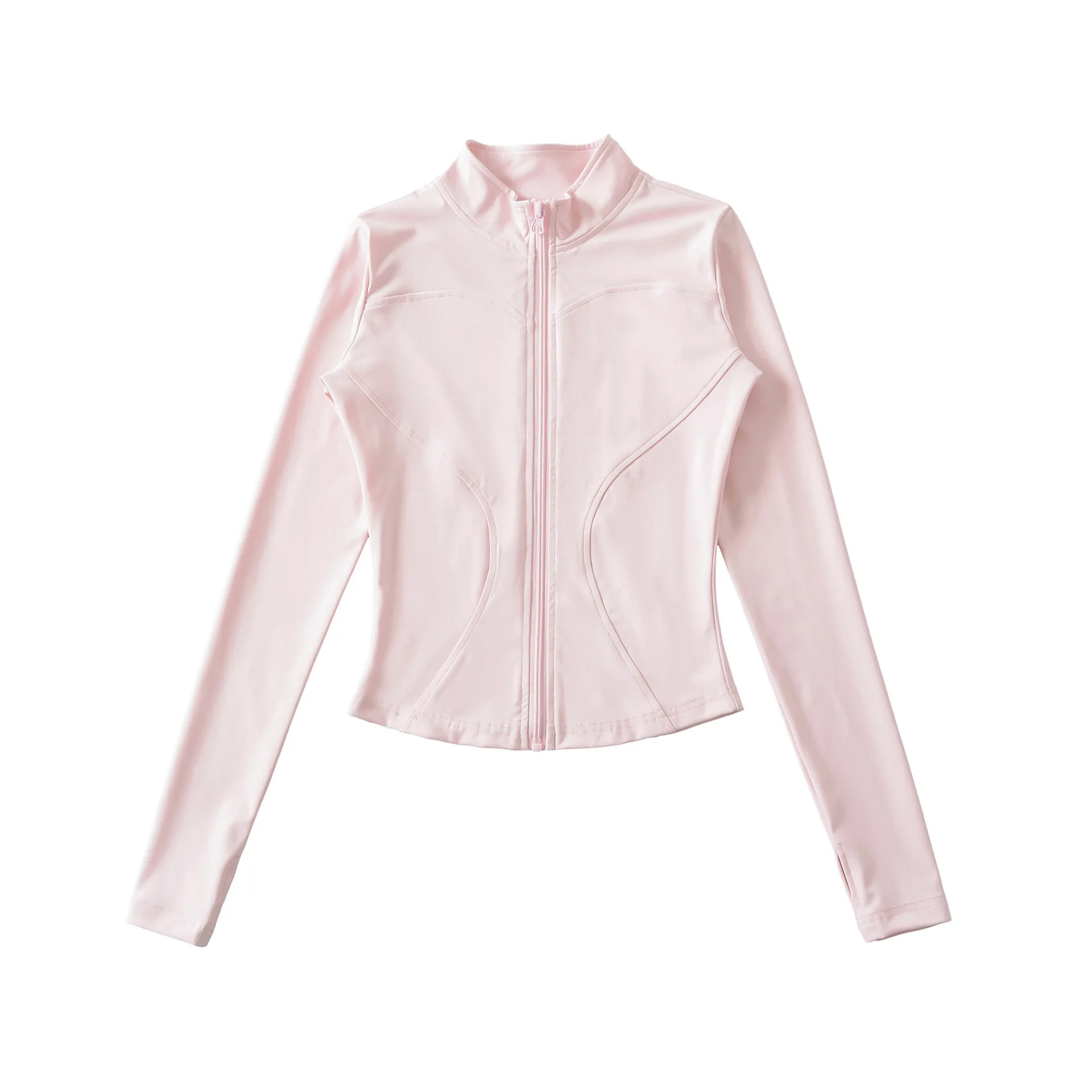Pure Desire Style Hot Girl Zipper Long Sleeve Yoga Jacket Sports Fitness Quick-Dry Slimming Yoga Wear Fitness Running Charm H455