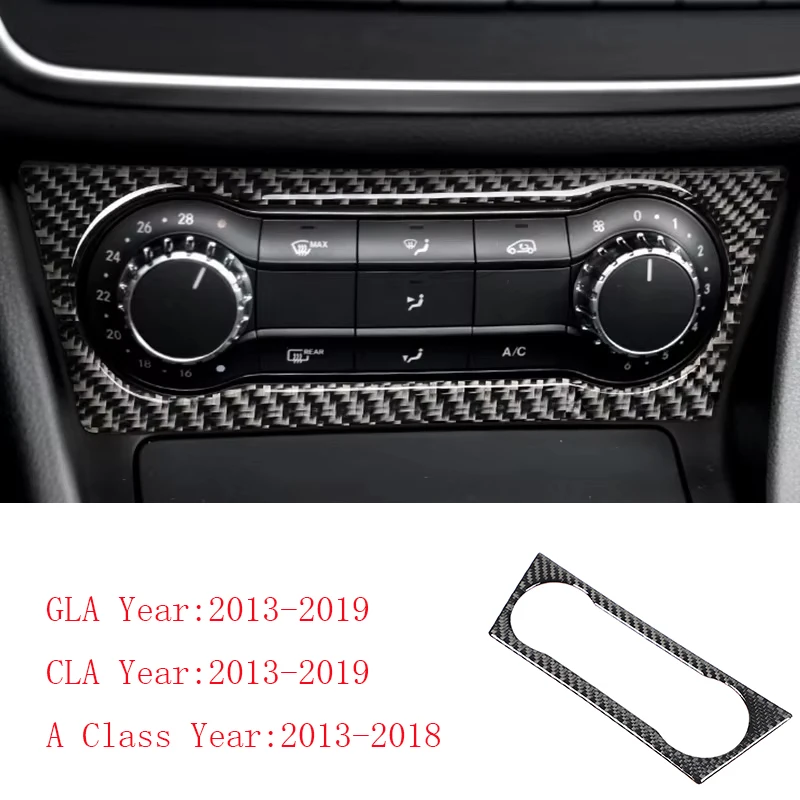 

1piece set Soft Carbon Fiber For Mercedes Benz A B Class W176 GLA X156 CLA 2013-2019 Car Air Conditioning Switch Sticker parts