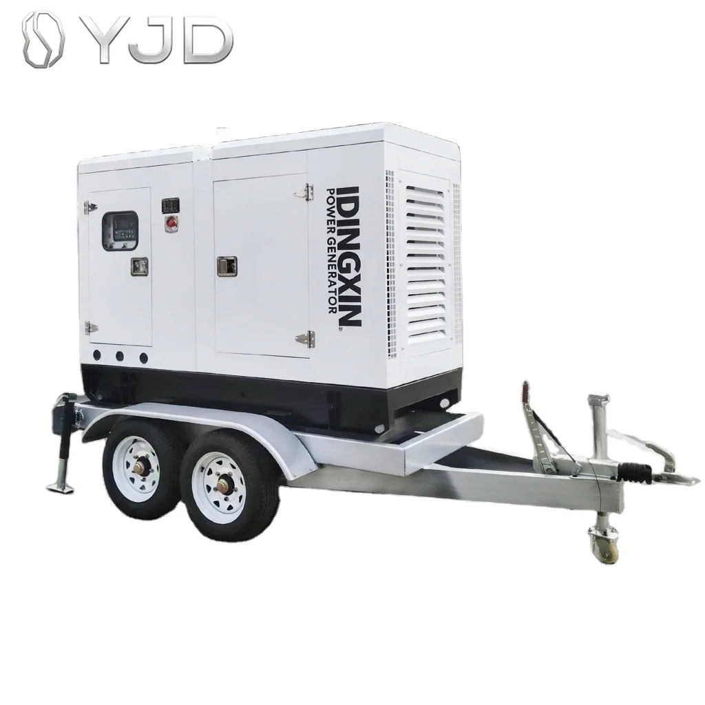 100kVA Mobile Trailer Silent Diesel Generator Set Rainproof Soundproof Generator with Smart-Gen Controller for Construction