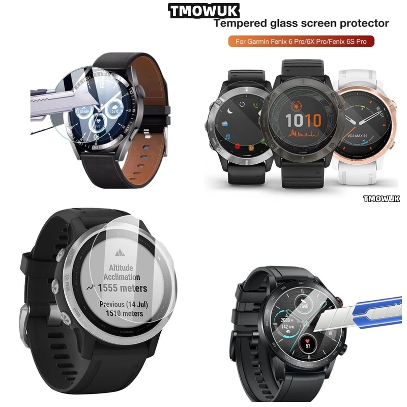 

For Garmin Fenix 6 6S 6X Pro Silver Ultra-Thin 9H Anti-Scratch HD Screen Protector