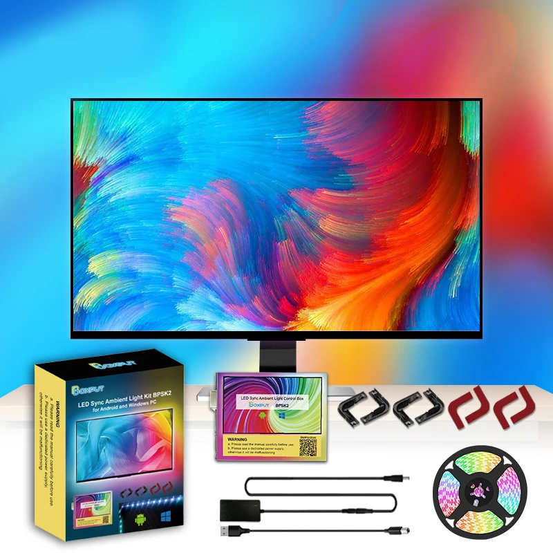 

5V HD Android TV and PC Screen Sync Background lighting RGB Dream Color Ambient TV Kit for TV/Computer Monitor Backlight