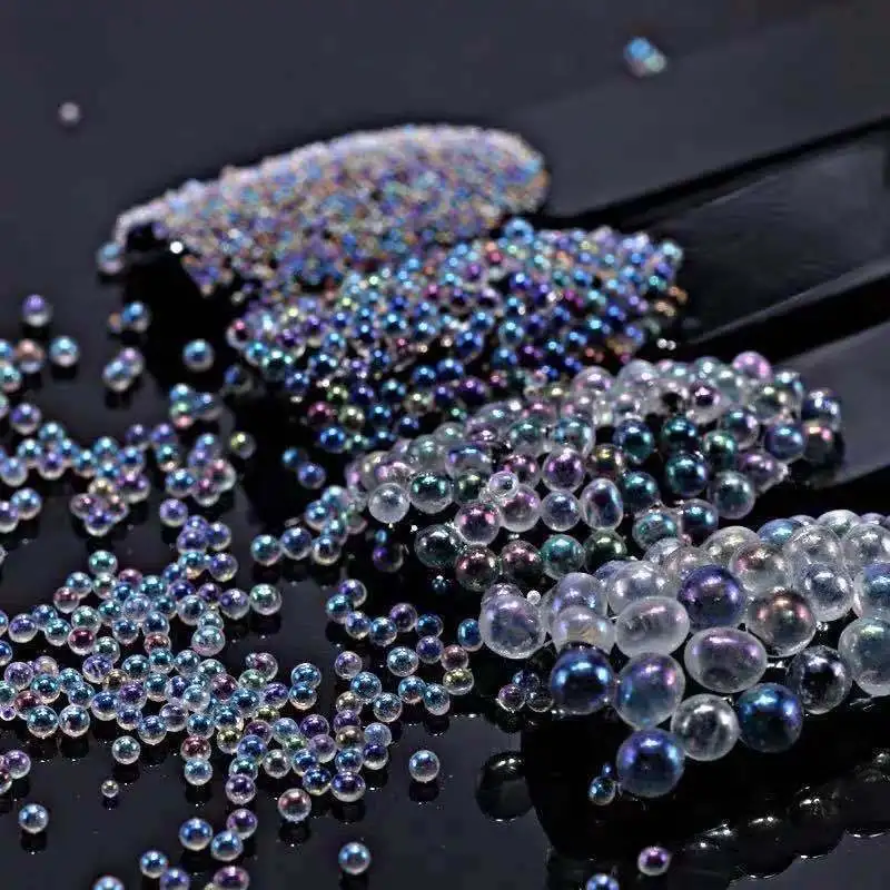 DIY Crystal Drip Gel Illusion Imitation Water Bubble Beads UV Gel Filler Non-porous Small Beads Nail Art Bubble Beads