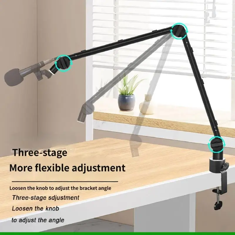 U55C Adjustable Sound Arm Providing Expanded Distance And Tool Holder Slot For Radio Broadcasting