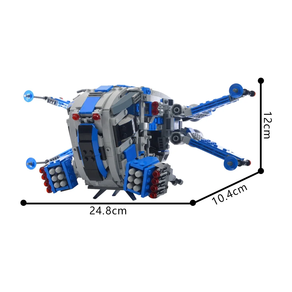Moc Space War Galactic 501st Legion X-Wing Dropship Bausteine Clone Trooper Transport Bricks Set Raumschiff Modell Spielzeug kit