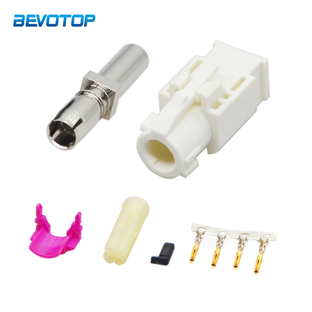 

BEVOTOP Car Reversing LVDS Video Wiring Harness Plug HSD Cable Code B 4pin Connector for BMW Benz Audi