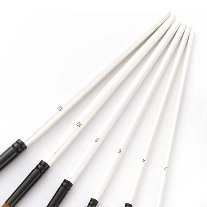 24 قطعة/المجموعة/مجموعة من فرش طلاء الغواش بألوان مائية من النايلون وصوف الشعر لأداة الرسم للطلاب، وفرشاة الطلاء الزيتي والفرش