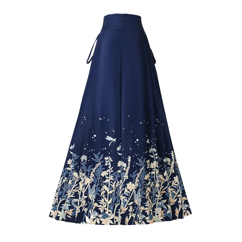 ربيع 2025 تصميم صيني جديد طويل Sve irt تنورة نسائية عصرية متعددة الاستخدامات تحسين الثقافة التقليدية Sle