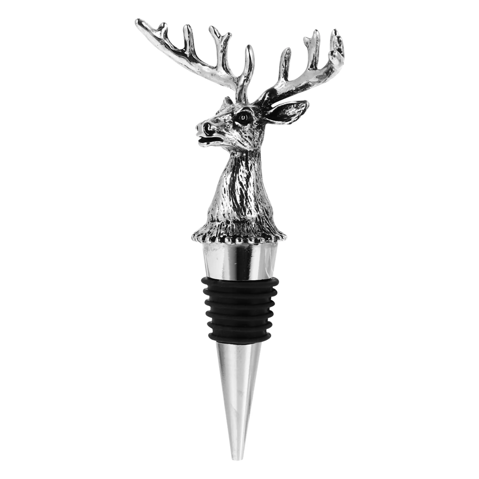 Gold Apples for Decoration Deer Head Bottle Stopper Stoppers Red Plug Retro Silver Alloy