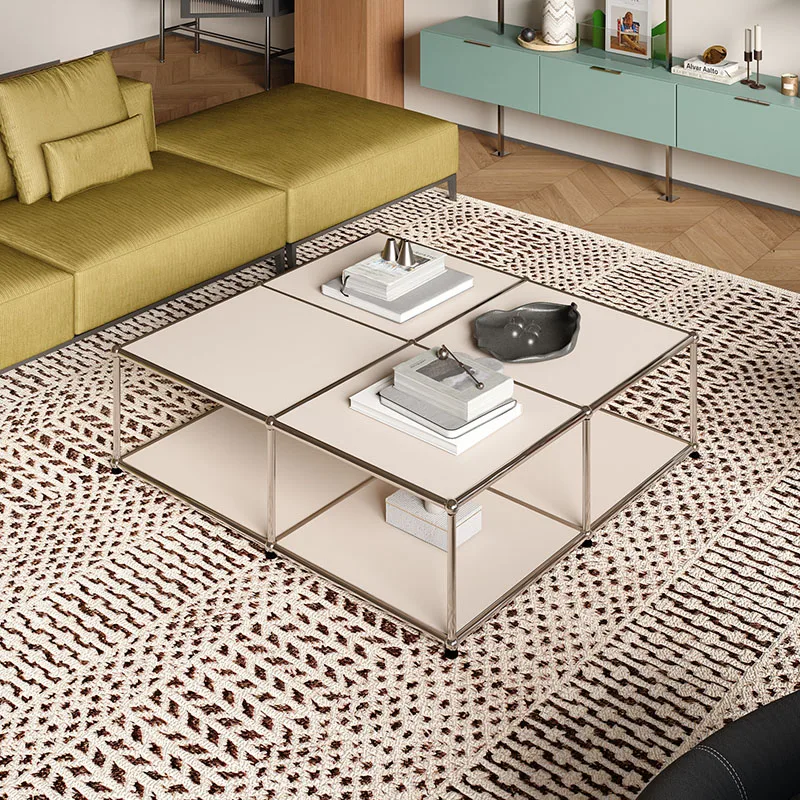 Aesthetic Minimalist Coffee Table Unique Space Saving Transparent Clear Side Table Glass Living Room Meubles Salon Furniture