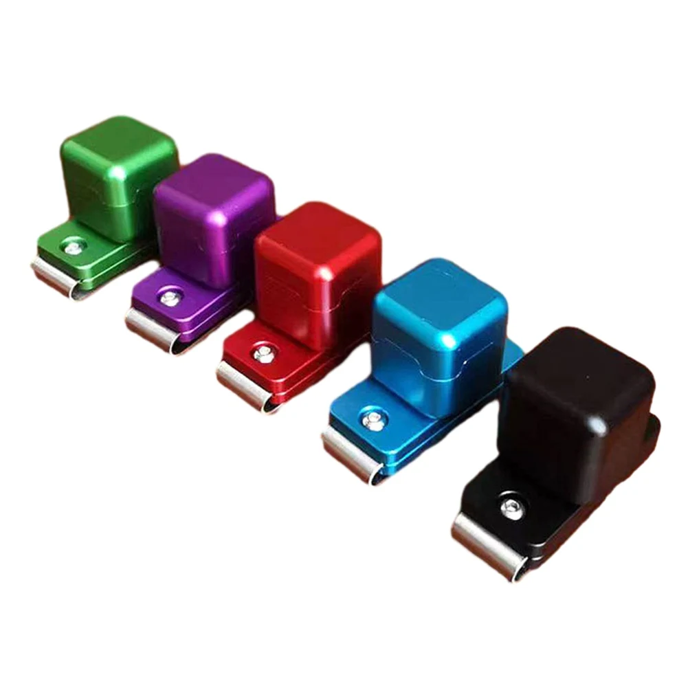 Lightweight Aluminum Pool Cue Chalk Holder with Modular Compatible with Standard Belt Widths and Cue Accessories