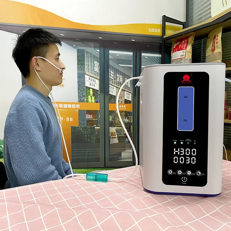 Inhalation H2 Cube Hydrogen  300ml/min 600ml/min 900ml/min Hydrogen Inhalation Machine