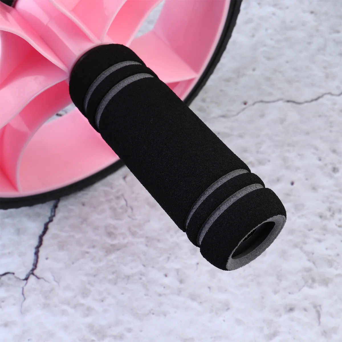 

1pc Ab Wheel Durable Lightweight Portable Fitness Equipment For Abdominal Exercise Build Muscle Burn Calories Ab Roller Pink