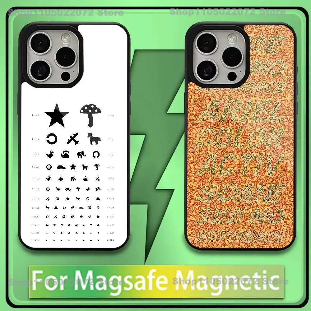 

Medical Eye Vision Chart Phone Case For iPhone17,16,15,14,13,12,11,Plus,Pro,Max,Mini Soft Magesafe Magnetic Wireless Charge