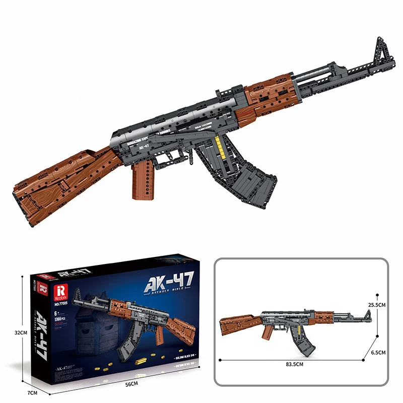 Weapon Model Series Building Blocks Toy Creative Handgun AWM M416 AK47 Construction Set  Birthday Gifts Toys Gifts