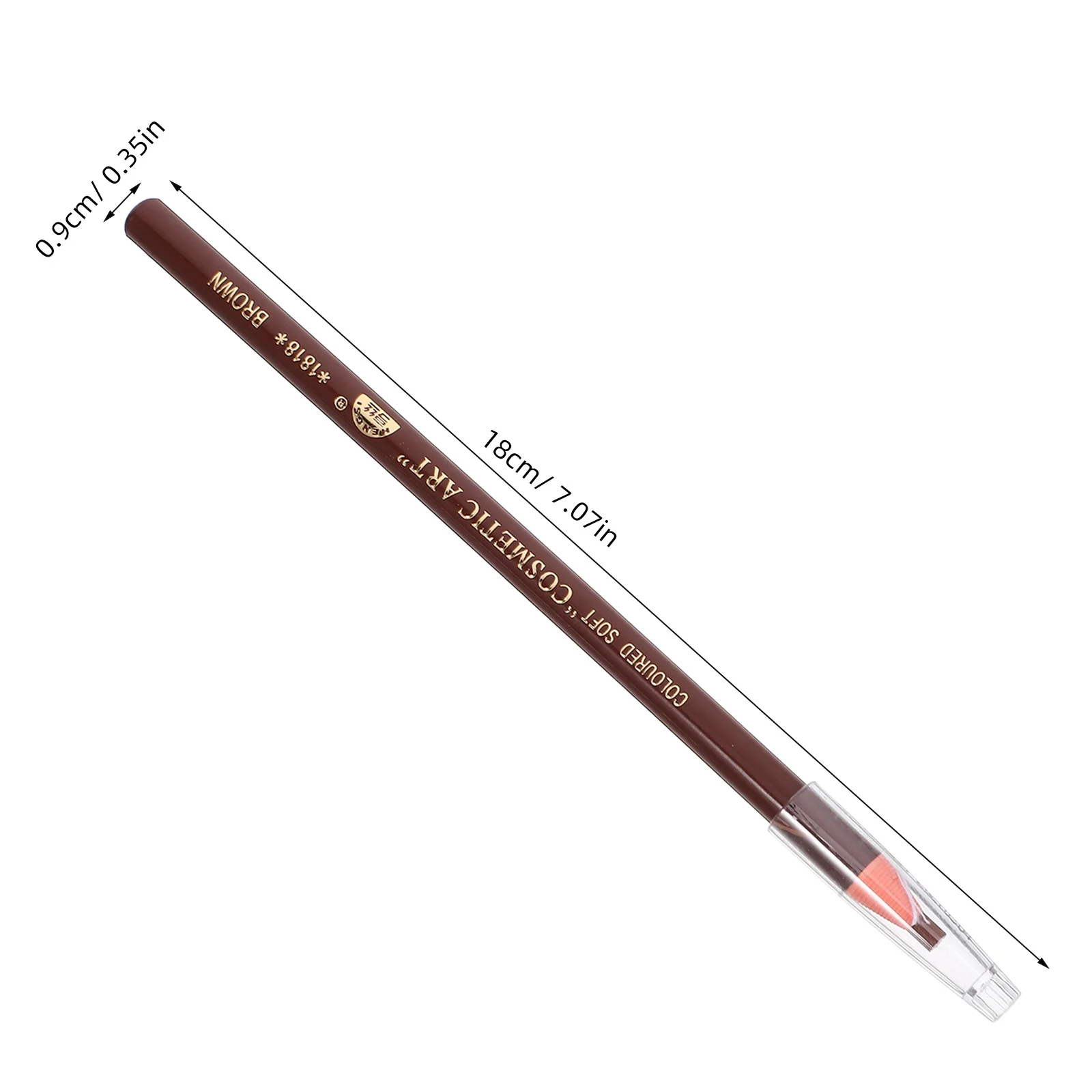 Lápiz para cejas resistente al agua, lápiz de maquillaje para cejas, herramienta de Microblading a prueba de manchas de larga duración para mujeres, Color marrón oscuro y gris, 1 ud.