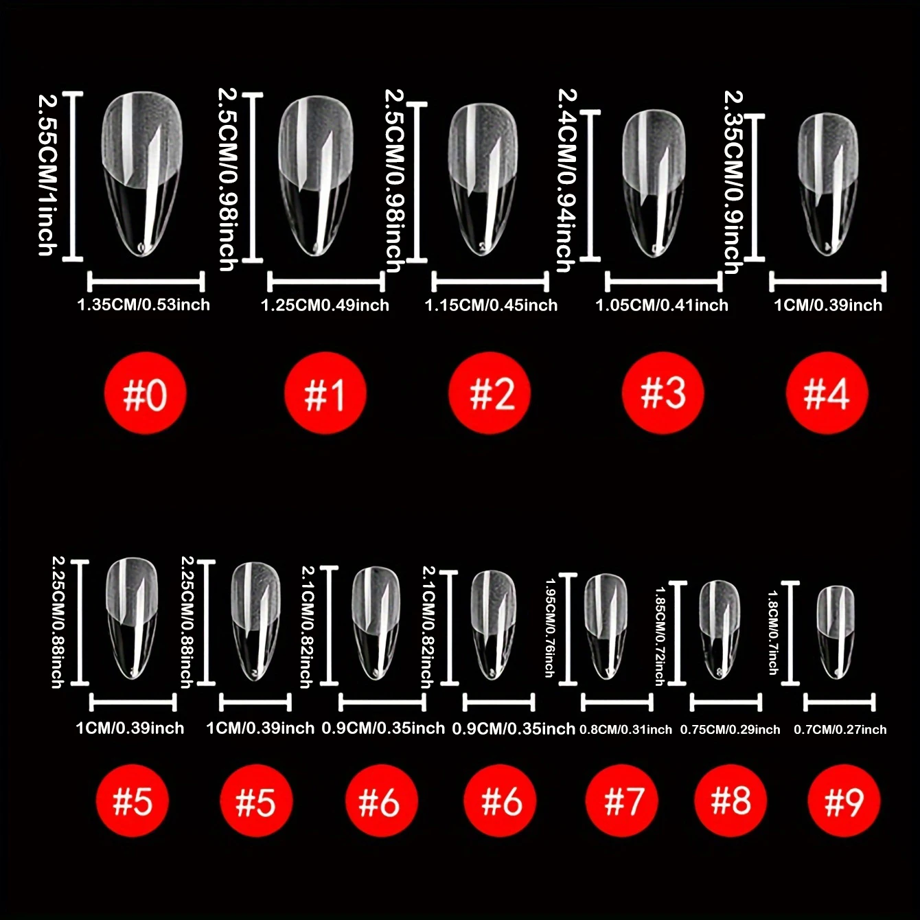 120PCS OPP Cornici e articoli da esposizione di copertura Presse sulle punte delle unghie Stiletto Mandorla Piazza Bara Francese Falso Soak Off Gel Punte di estensione delle unghie Capsula