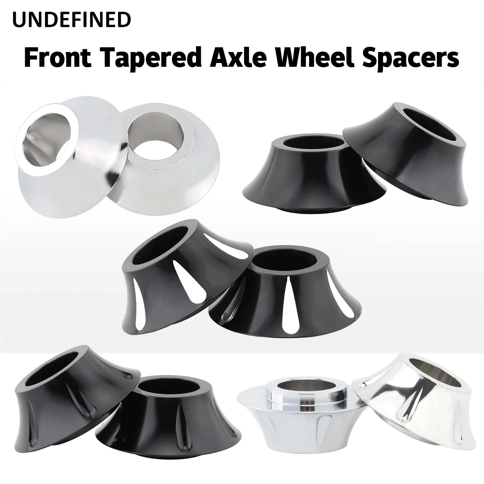 Motorcycle Front Tapered Axle Wheel Spacers For Harley Touring Road King Electra Street Road Glide Without ABS Brakes 2008-2023