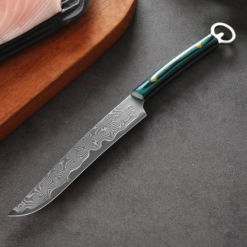 

5-дюймовый НОЖ, 67 слоев, лезвие из дамасской стали, деревянная ручка, острый шеф-повар, мясницкий нож, кухонные ножи, инструменты для приготовления пищи