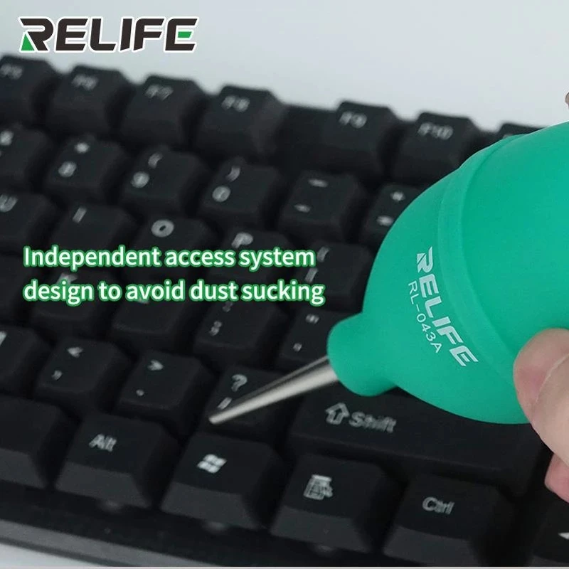 Relife RL-043A 2 In 1 Phone Repair Dust Cleaner Air Blower Ball Dust Cleaning Pen for Phone PCB PC Keyboard Camera Lens Cleaning