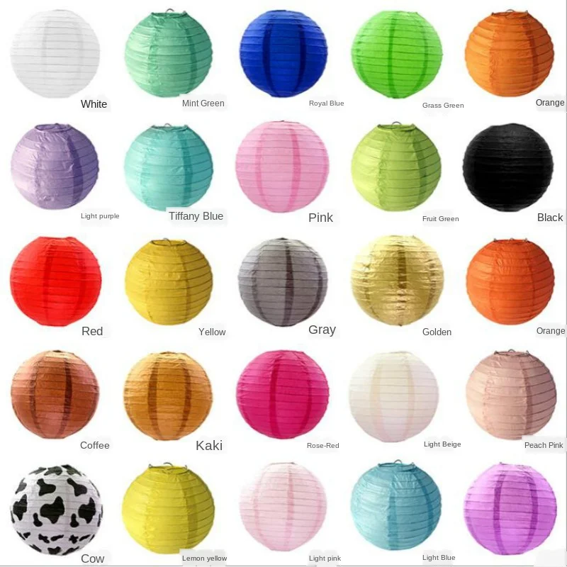 10-50cm Round China Paper Lantern Wedding Birthday Party Decoration DIY Gift Crafts Lampion Hanging Lantern Balls Party Supplies