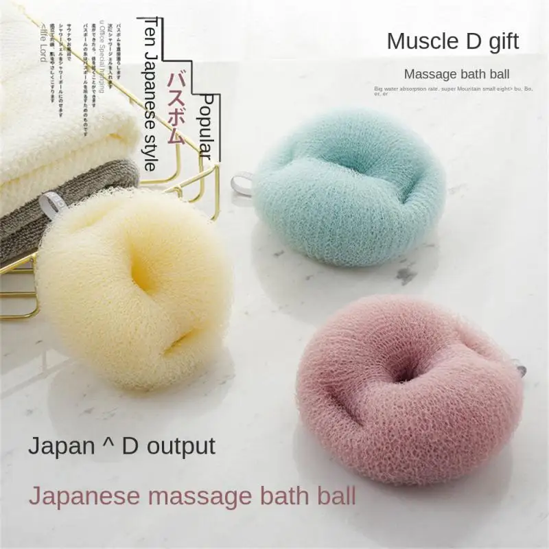 Cute Lace Soft Sponge Bath Ball Shower Rub Bath Shower Wash Body Pot Sponge Scrubber Color Durable Healthy Massage Brush