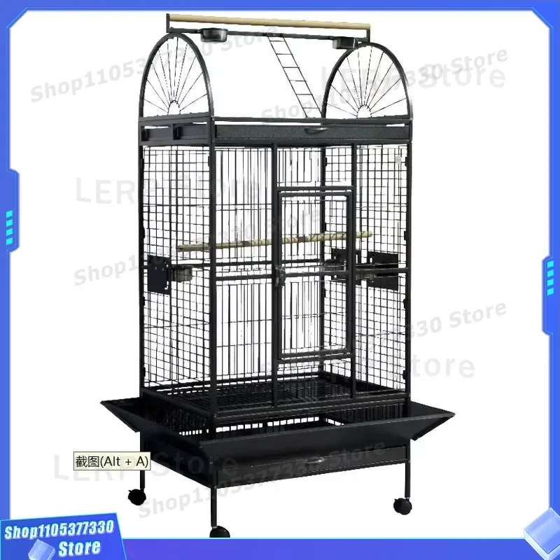 Large Parrot Cage with Wheels Exquisite Bird House Comfortable Space for Pet Birds Wholesale Supplies Manufacturer Direct