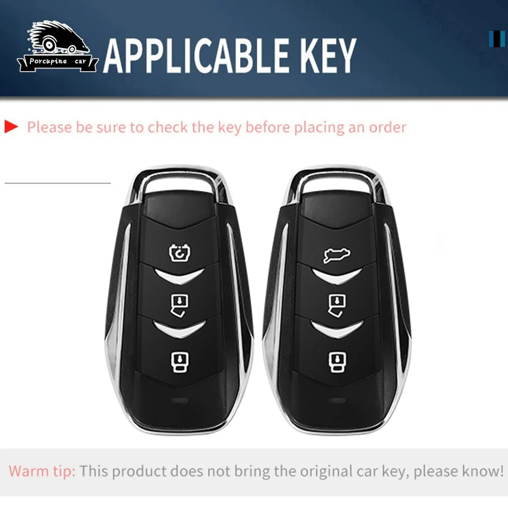 Zinc Alloy Leather Car Key Case Cover Shell Fob For Dongfeng FengGuang Seres Evolute i-Space i-Pro Landian E5 Accessories
