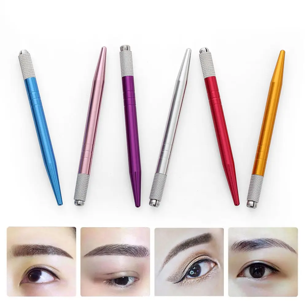 

1PC Aluminum Microblading Tattoo Machine Tools Professional Permanent Makeup Eyebrow Body Lip Art Tattoo Manual Pen