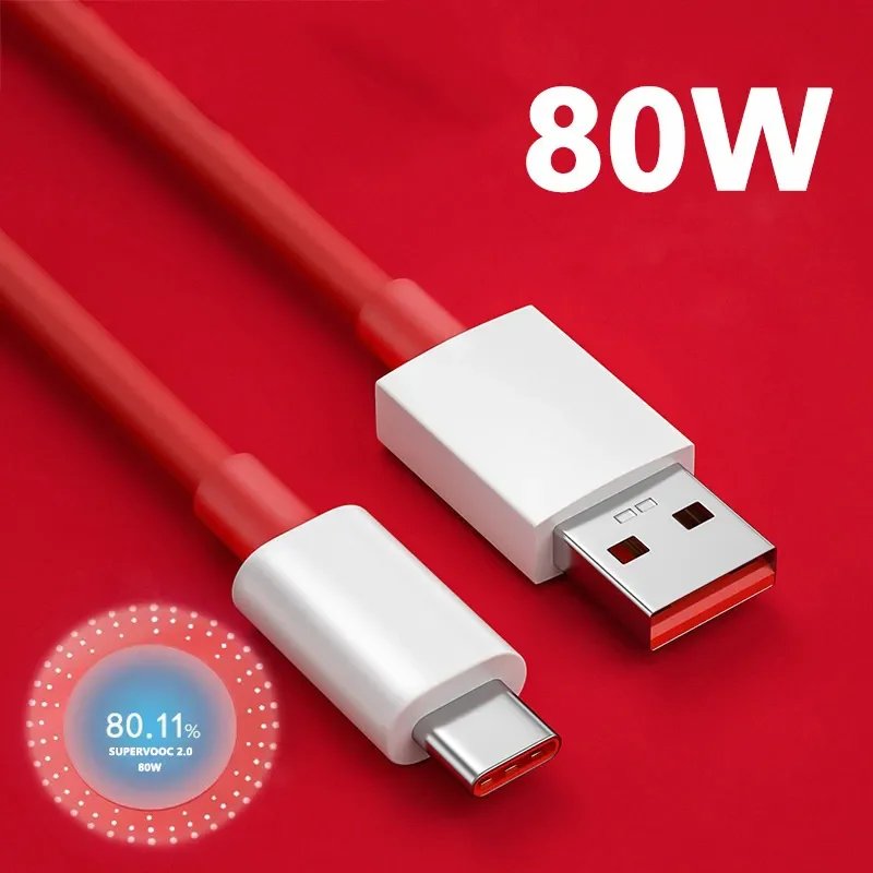 For OnePlus 80W SUPERVOOC 2.0 Fast Charger Cable USB Type C 8A For OnePlus 10 Pro 10R 11 11R Nord 2T 3 CE 2 3 Lite N300 Ace 2 2V