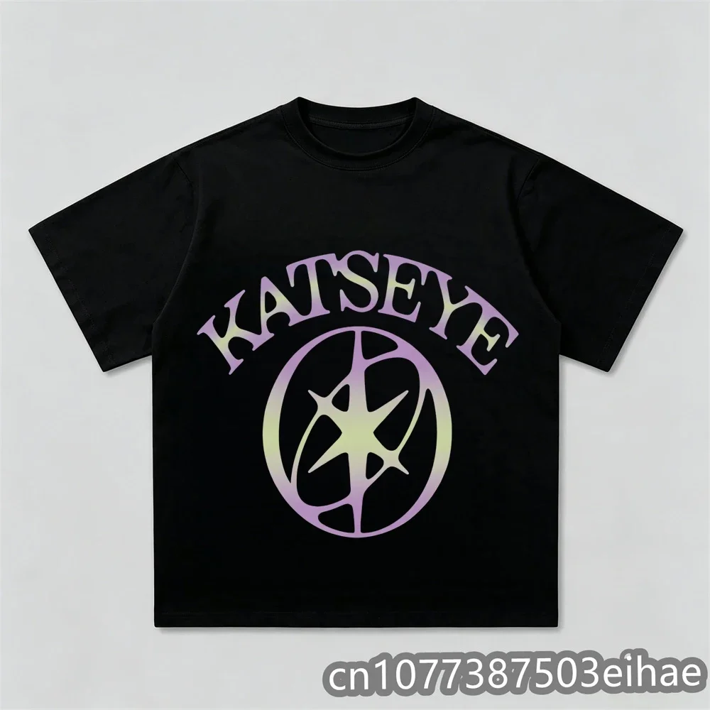 KATSEYE Men Women Oversized Graphic Print T-shirt Casual Cotton O-neck Harajuku Streetwear Wind Top Funny Poster Design