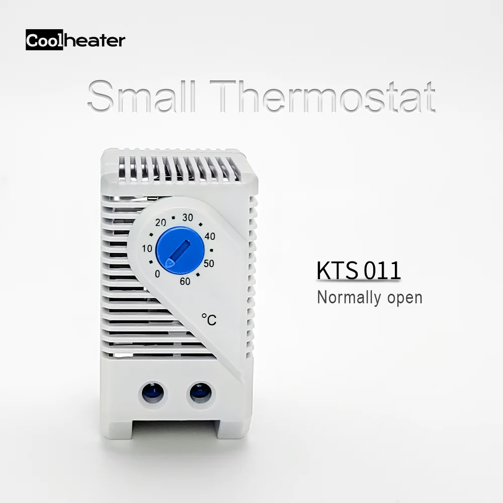 Cabinet Mini Thermostat KTS011 NO Bimetal Compact Mechanical Temperature Controller