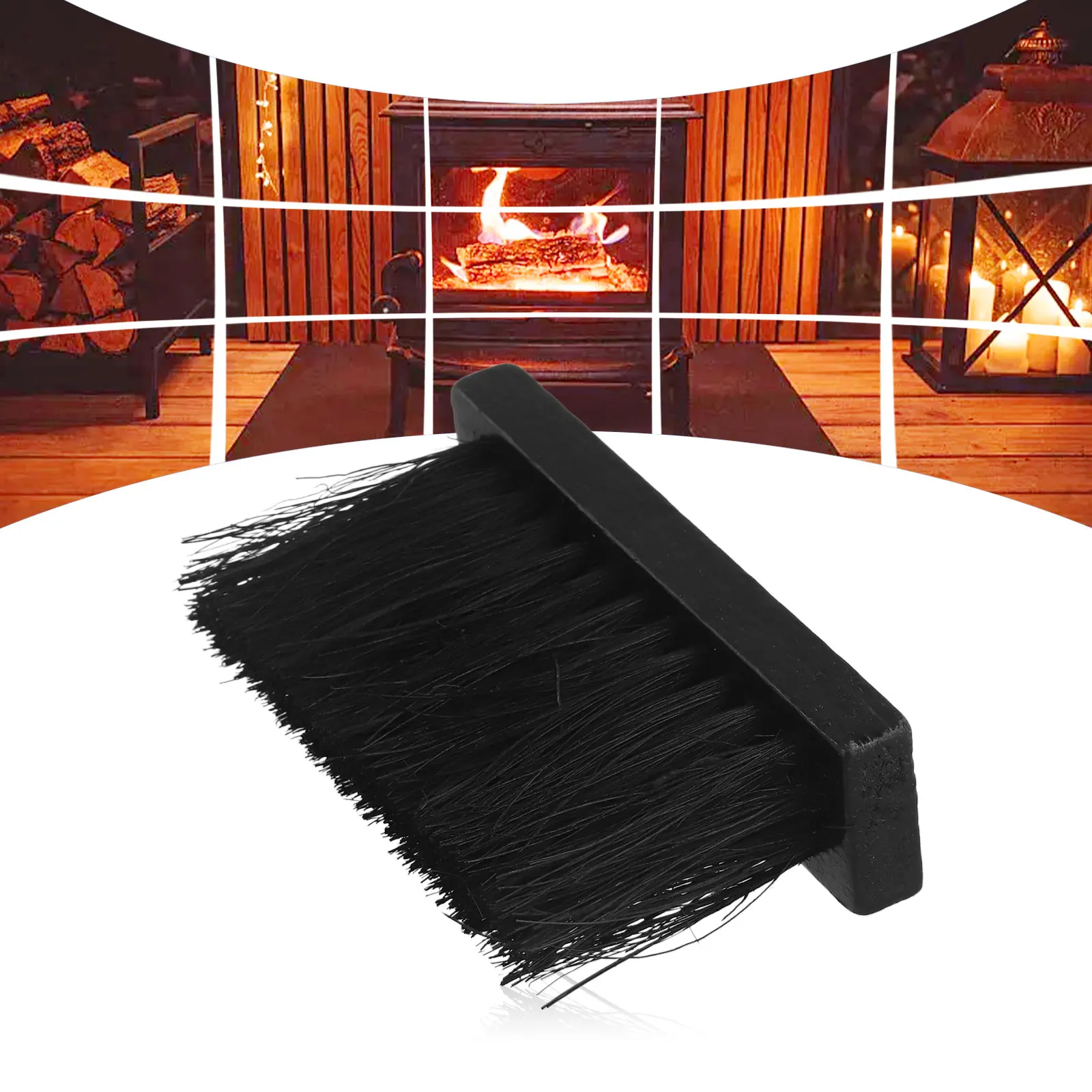 Cleaning Brushes Fireplace Brush Stove Home 1Pcs Black Brush Head Fireplace Fireside Refill Cleaning High Quality