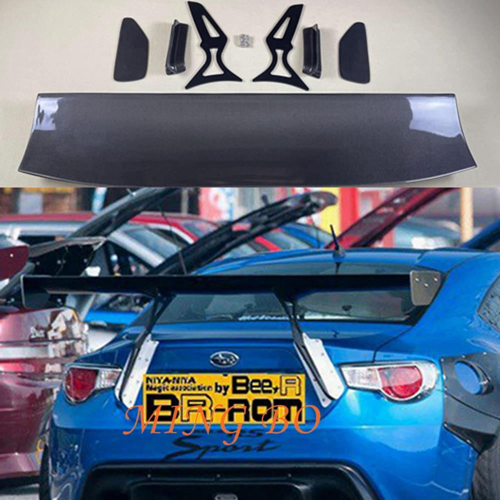 For Subaru BRZ Toyota 86 GT86 Car-styling Unpainted FRP Carbon Fiber Forged carbon Material GT Style Rear Trunk Wing Spoiler