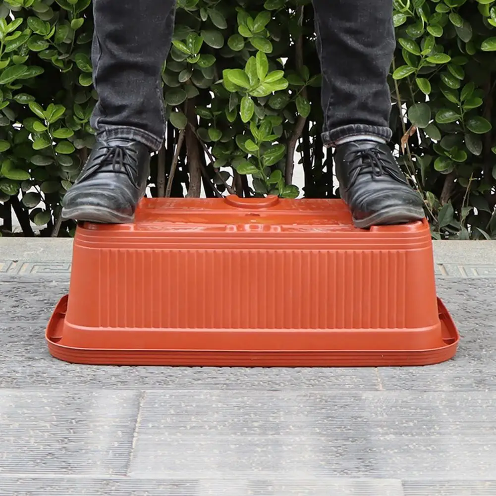 Wide Plant Container Flowerpot with Porous Drainage Design Deepened Widened Planter for Healthy Vegetable Growth Indoor