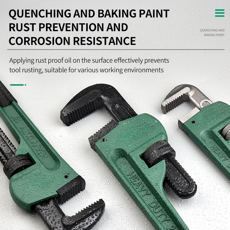 Imagem -04 - Pipe Tube Wrench Torque Chave de Encanamento Alicate de Encanador Boca Universal Chave Ajustável Plana Ferramentas Manuais