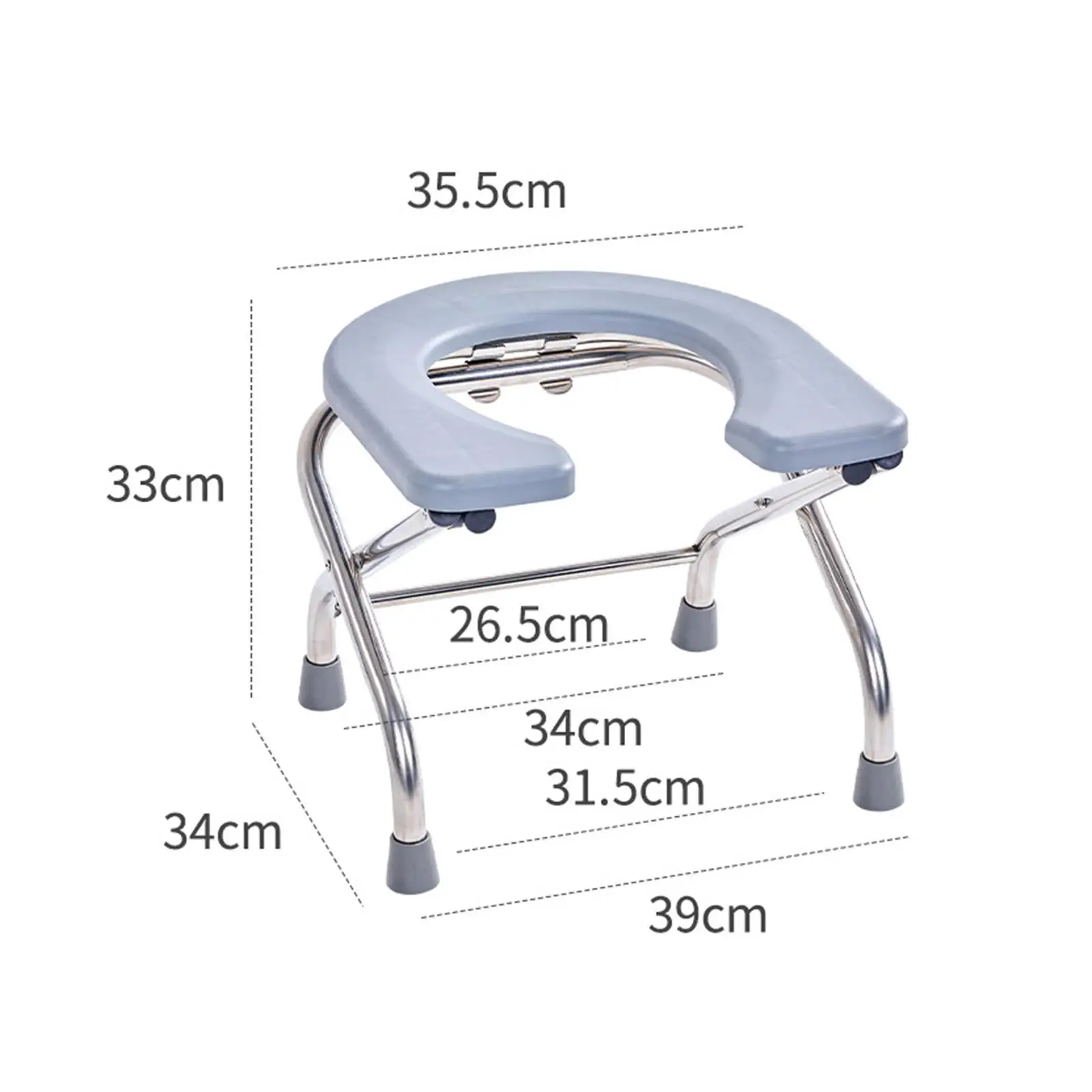 Elderly Squat Toilet Seat Stool Potty Chair for Bathroom Multi Uses Stable Bottom Trong Bearing Capacity Commodes Chair Folding