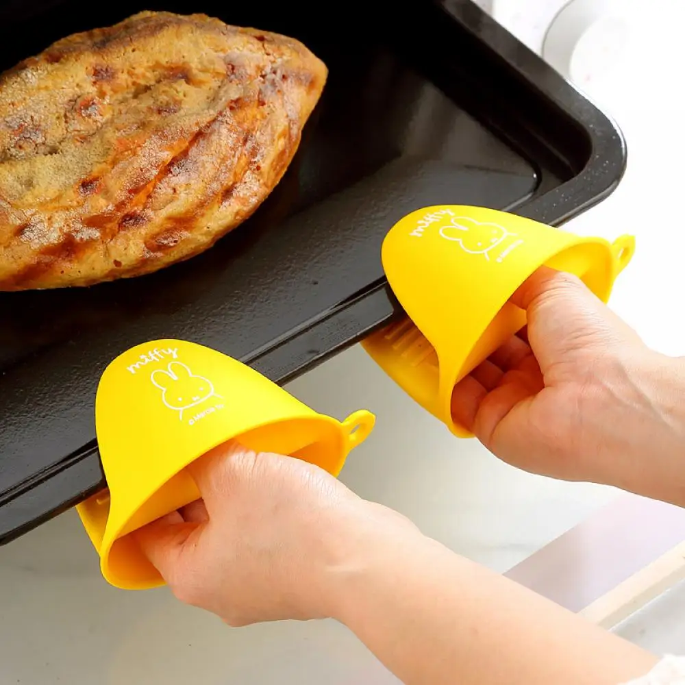 ميفي المطبخ مكافحة الحرارة اليد كليب أنيمي لطيف الكرتون بسيط المضادة للانزلاق سميكة ارتفاع درجة الحرارة مقاومة Kawaii قفازات الخبز هدية #4