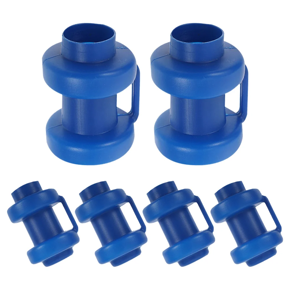 

6 Pcs Pipe Cap Railing Top Cover Pole for Trampoline Outdoor Poles Replacement Plastic Covers Travel End Caps