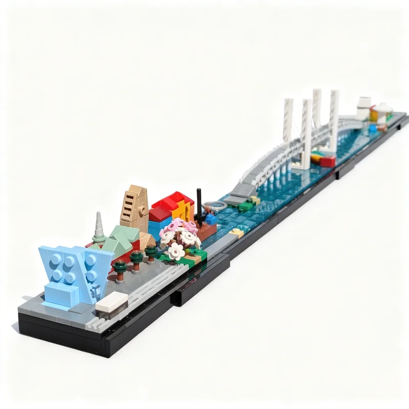 

696pcs MOC Copenhagen Oresund Malmo Skyline Architecture Skylines Model Building Blocks Christmas Gifts Construction Toys Brick