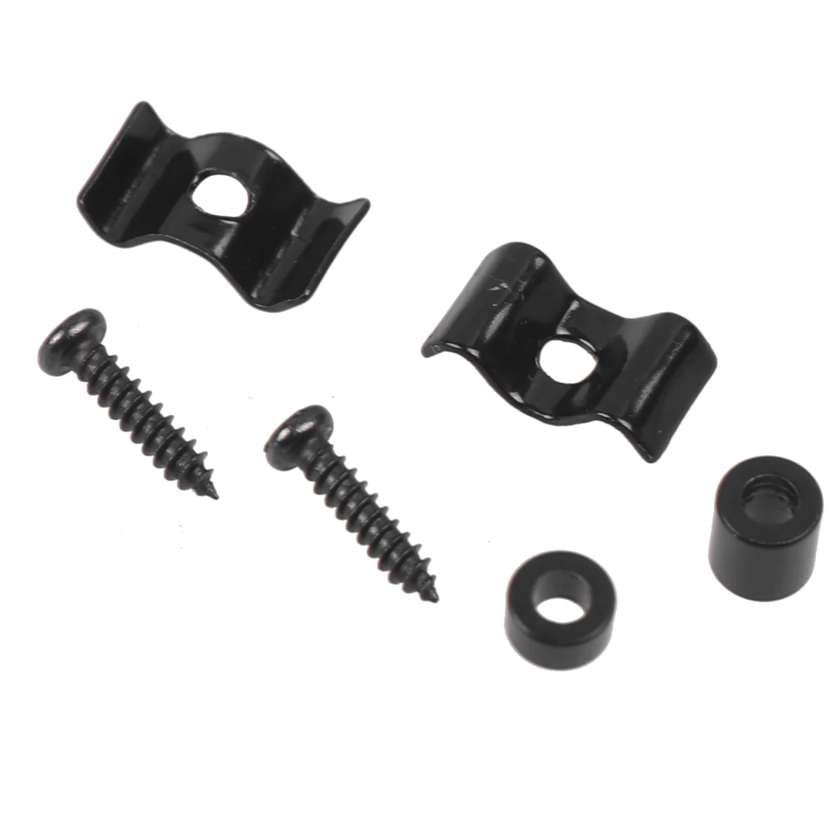 

4 Sets of Electric Guitar Head Press Button Stable String Buckle Lock String Buckle Lead String Device (Black)