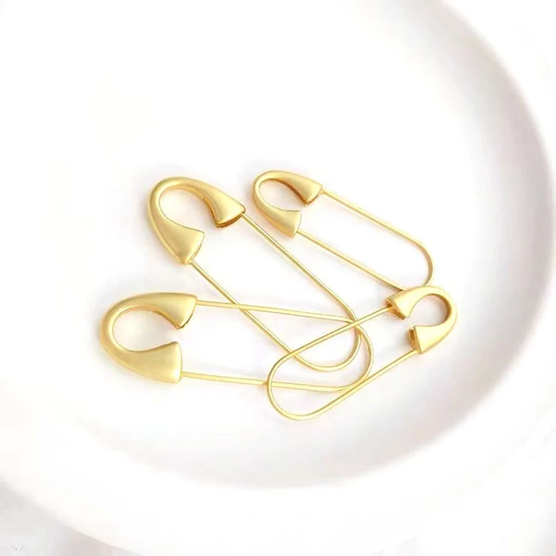 5PCS Safety Pins Brooch Gold Color Copper Clip Weeding Party Diy Jewelry Marking Accessories Findings Wholesale