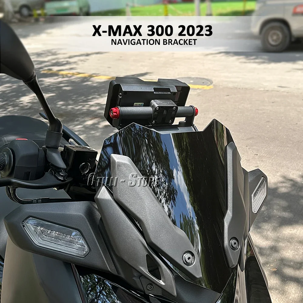 For Yamaha X-MAX 300 XMAX 300 XMAX300 2023 Motocycle Front Phone Holder 22MM Mobile Navigation GPS Bracket Stand Plate Support