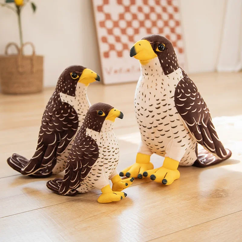 Poupées d'animaux de dessin animé en peluche douces, jouets d'oiseau mignons, simulation d'aigle, cadeau d'anniversaire et de Noël, 216.239.