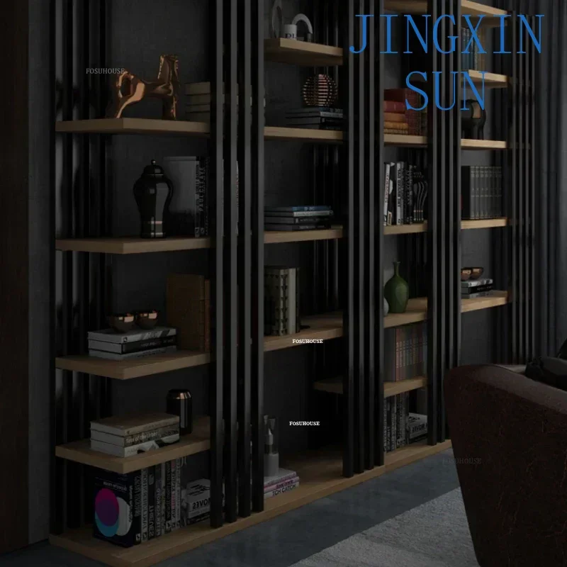 Living Room Furniture Industrial Style Floor Storage Bookcases Retro Iron Multi-layer Bookshelf Student Picture Book Shelf GZ