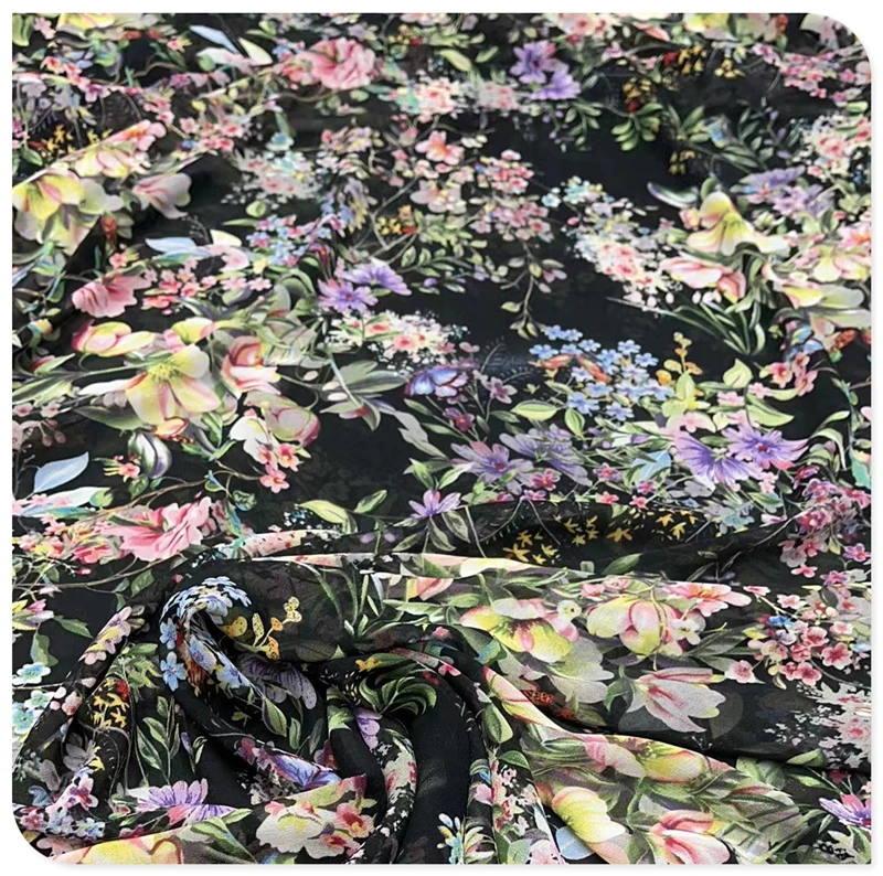 

Растения Цветочный Искусственный Шелк Жоржет Ткань Полиэстер Шифон Тонкий Светлый W150CM