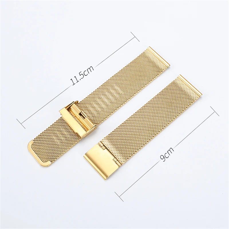 10mm 12mm 14mm 16mm 17mm 18mm 19mm 20mm 21mm 22mm WatchBand Quick Release Straps For DW Watch Universal Band Milanese Mesh Steel