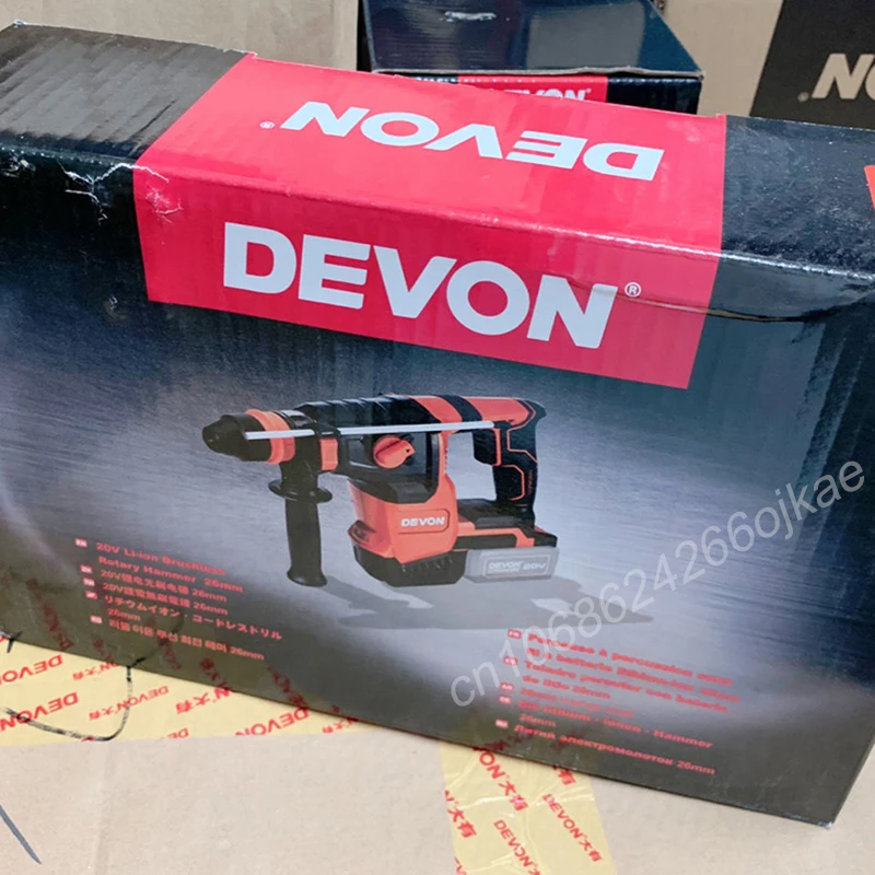 Devon Heavy Duty Cordless Rotary Hammer Brushless Bare Tool 5402 20v Impact 2.6J 980rpm 4350ipm SDS Plus Share Flex