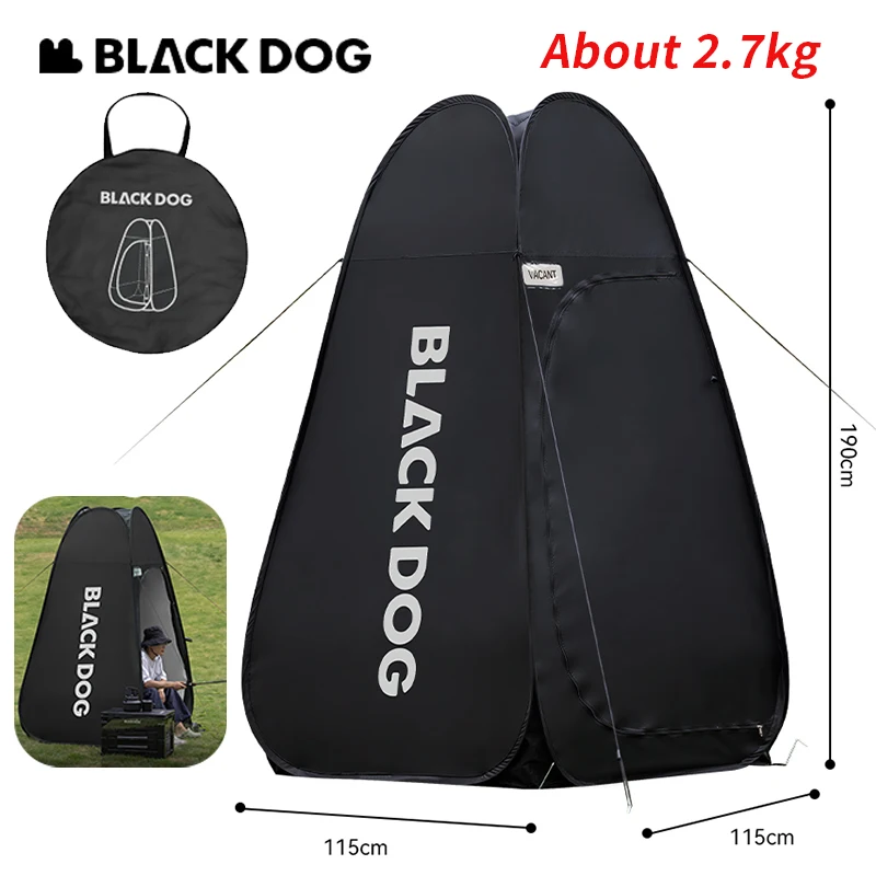 Naturehike BLACKDOG خيمة دش محمولة منبثقة مقاومة للماء مطلية بالفضة أكسفورد لصيد الأسماك في الهواء الطلق تغيير الخصوصية مرحاض متنقل
