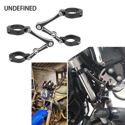 Motorcycle Headlight Bracket Mount Clamp 39mm-41mm CNC Fork Tube Spotlight Holder For Harley Cafe Racer Chopper Bobber Universal