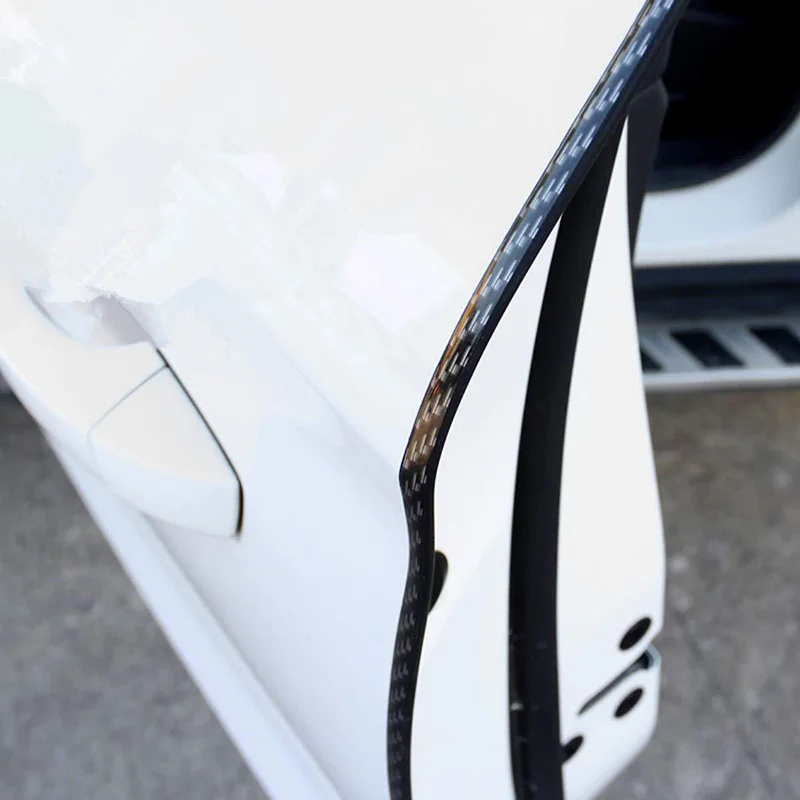 for Black Accessory Car Guard Trim Protector No scratches Seal Strip 5m Door for edge U-Shape Molding Carbon Fibe